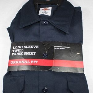 Dickies Long Sleeve Work Shirt - Navy Original Fit